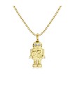 Robot Shape Silver Necklace SPE-4884